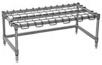 SHELVING / RETAIL DISPLAY Catalog Section 1 Dunnage Shelves EG01.13 Four-sided frame with center supports. Removable heavy duty 5 16 (8mm)-diameter wire mat assembly.