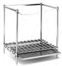 Style B 74 (1880mm) height Includes: One dunnage mat with frame. 0ne 3-sided frame. Four 74 (1880mm) posts. Cable assembly. Two standard shelves.
