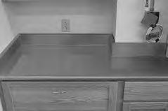 and Accessories countertop with plywood (shown adjoined to cabinet) model # description list E101 10 (254mm) high backsplash, per linear foot 61 E107 90 corner 1363 E108 Welded field joint 266 E109
