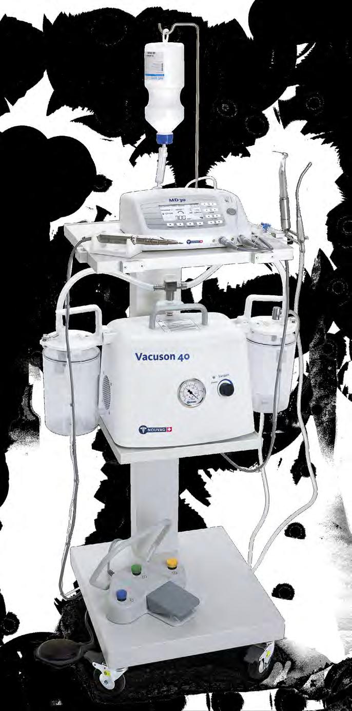 Surgery unit with MD 30 and Vacuson 40 on Sanicar Dentists often work with in-house suction systems. That s fine.