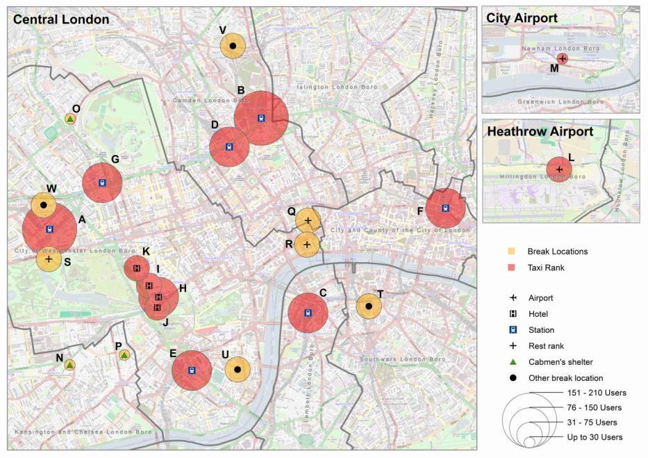 Chargepoint mapping for taxi & private hire Transport for London 2013 present OLEV 2015-16