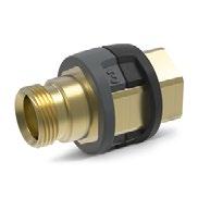 0 Nozzle connector/screw connector for connecting high-pressure nozzles and accessories to the high-pressure trigger gun (with nozzle connector). Connectors: 1x M 22 x 1.5 and 1x M 18 x 1.5. EASY!