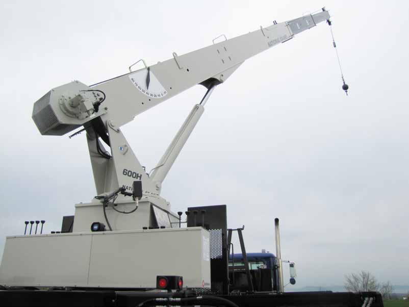 NATIONAL CRANE 6H SERIES The 6H Series delivers 18,1 t (2 USt) maximum capacity and a 3,5 m (1 ft) maximum vertical hydraulic reach with main boom.