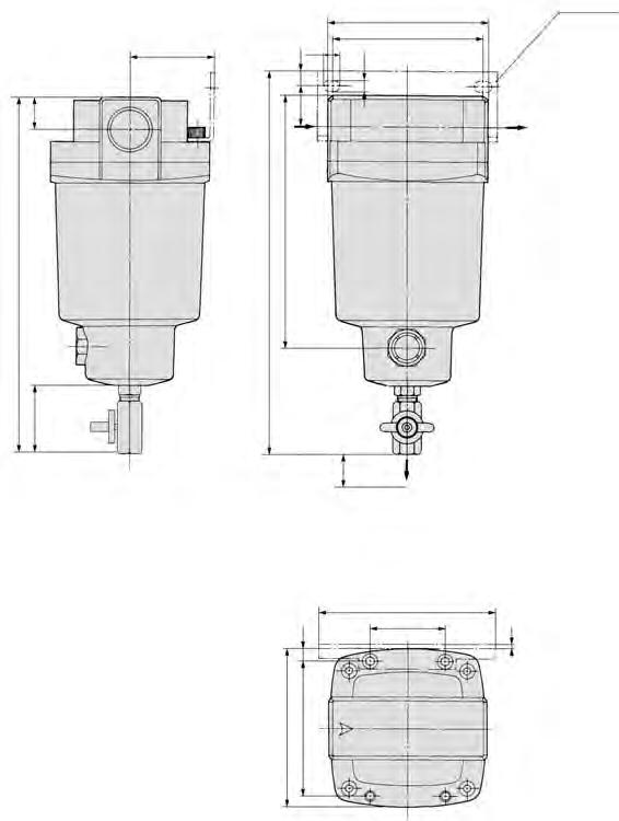 Water Separator Series AMG 3 Dimensions AMG65 85 5 6 5 Bracket (Accessory) Auto drain D: With auto drain (N.O.