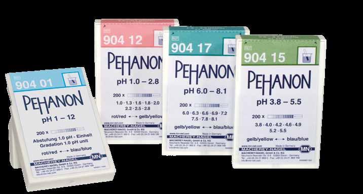ph indicators PEHANON ph measurement in colored samples PEHANON is a special ph-test strip that unifies the ph-indicator and the reference colors on one strip and has the following advantages: Any
