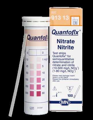Benefits: Rapid Most of the QUANTOFIX test strips can be carried out in 10-120 seconds.