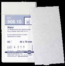 Potassium iodide starch 200 strips 20 x 70 mm 907 58 paper 616 T (for spot tests) Oil in water and soil Oil test paper 100 strips 20 x 70 mm 907 60 Peroxidase in foodstuffs Peroxtesmo KO 100 sheets