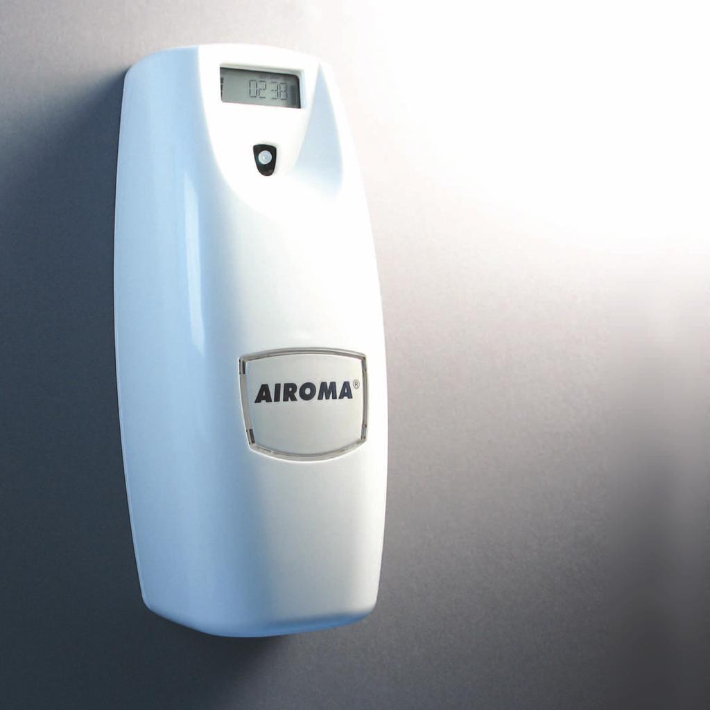 What is Airoma? Airoma is an automatic fragrance dispenser that is designed to ensure facilities smell fresh and clean whenever a fragrance is required.