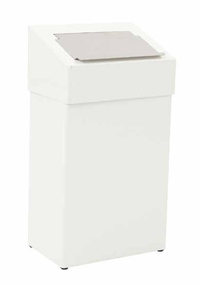 Waste Bins Page Sanitary Waste Bin 18 Ltr # 46910028 Powder coated aluminum Special lid to