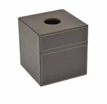 Tissue Boxes Crown Square Tissue Box # 44660110-020 Leatherette Color: Black 13.5 L x 13.