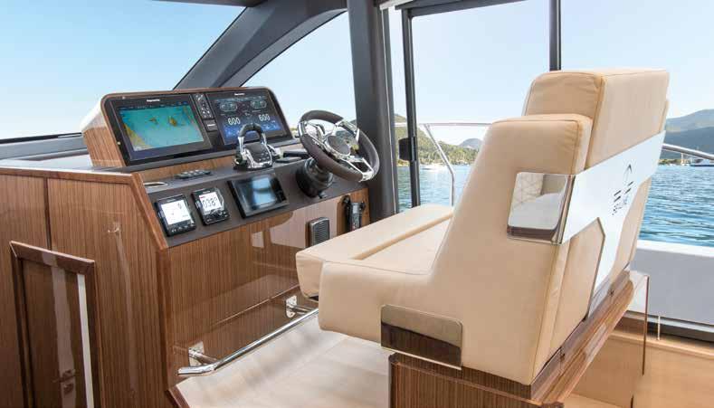 A FIRST IN CLASS: 3 DOUBLE CABINS ACROSS 43 FEET With the Sealine F430,