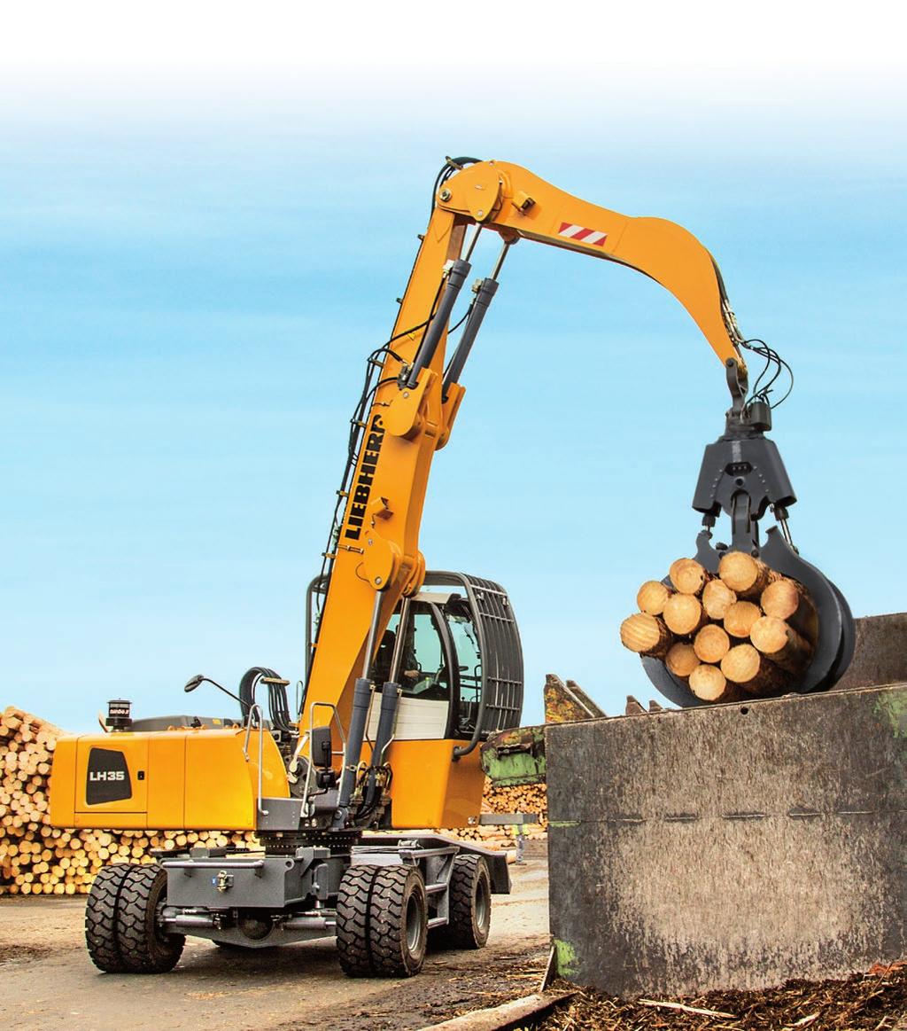 Log Loader LH 35 M litronic` Timber Operating