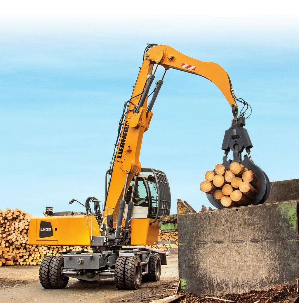 Log Loader LH 35 M litronic` Timber Operating Weight: 64,600 lb Engine