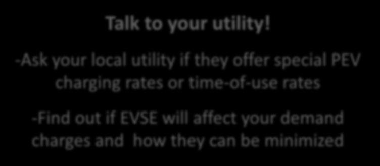 demand charges $0-$2,000+ per month Energy management systems can be used to avoid demand charges Talk to your utility!
