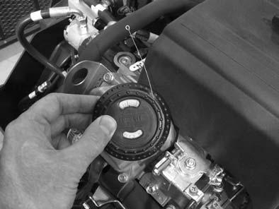 Procedure Follow the procedure below to check the engine rpm and drum vpm. 1.