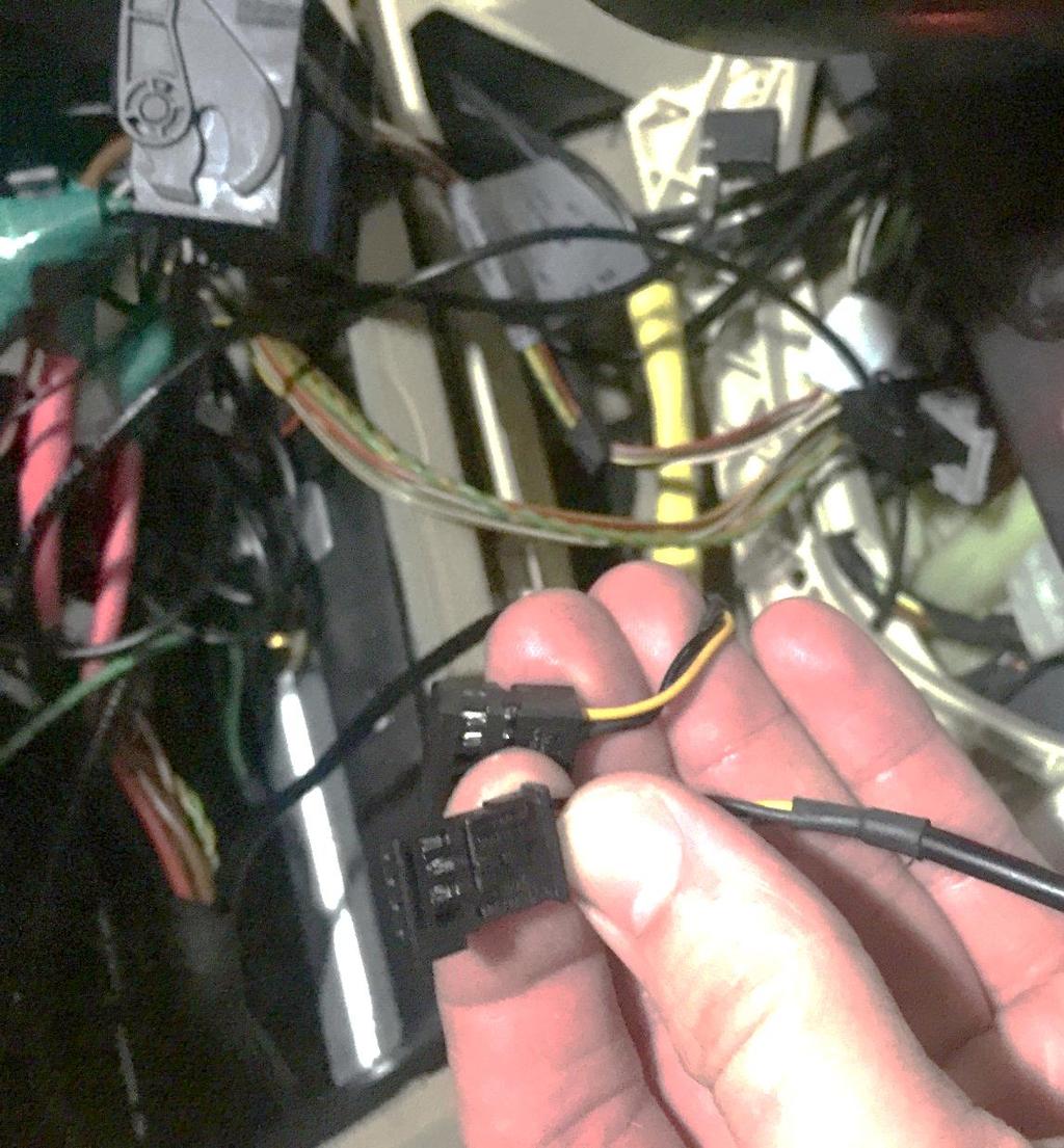 Remove these pins and swap so the connectors are on the opposite ends.this is a lot easier than pulling the wire to reverse the connection!