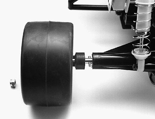 Push the wheel on until it fits correctly on the adapter.
