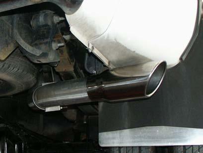 Having any part of the exhaust system in direct contact with any part of the body or chassis will cause the