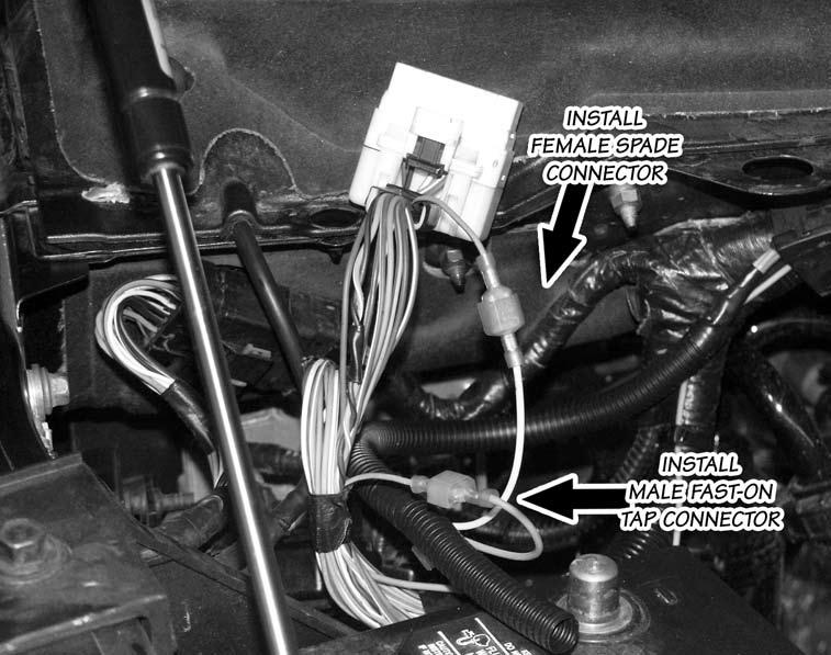 Connect the SmartLock yellow wire to the PCM side, and the orange wire to the transmission side. See Figure 12. Note: Detaching the PCM connectors might make the task easier. Figure 11 23.