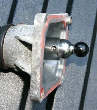3. Slide the URD Short Shifter extension over the tip of the stock shifter and make sure it is seated all the way down on the ball of the
