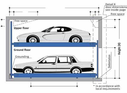 TECHNICAL SPECIFICATION SEMI-AUTO BI-DIRECTIONAL Bi Directional systems optimize the height of any car parking space by adding horizontal motion to the car stacker equipment.