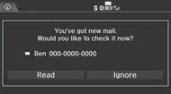 Receiving and Responding to Messages When you receive a new message, a pop-up appears on the touchscreen.