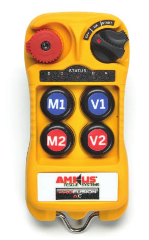 1 Wireless Remote Control 2 Remote Control Operation 1. Pull Emergency Stop (1) (red) thumb wheel down or counter clockwise to be sure the remote is in the operation mode. 3 4 5 6 2.
