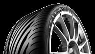 Effective resistance to aquaplaning and interior noise Tread and sidewall designed by Giugiaro Improved unique sporty appearance Grooves in the tread Low rolling resistance Also available in sizes