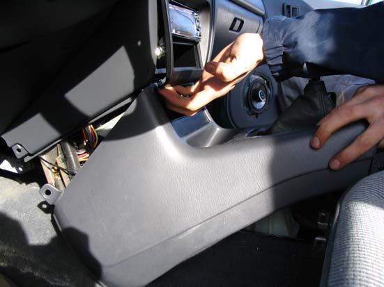 9. The front portion of the center console can now be removed from the car.