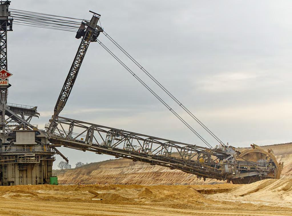 pplication Opencast and underground mining requires ever-increasing performance of machines and methods. This has led to the large machines in use today.