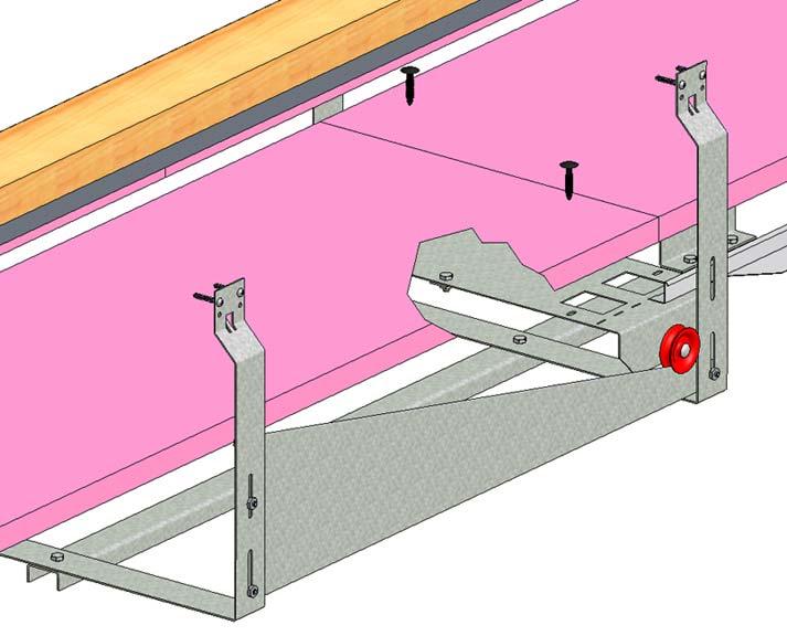 Before fastening the Deflector Boards to the Carriages, make sure that they are approximately centered on the Rails and that they are pushed together tightly.