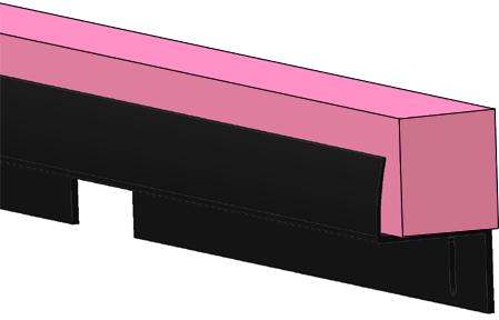 Spread the H-Channel out at one end and slide it into the H-Channel until there is an equal amount of Insulation Board extending