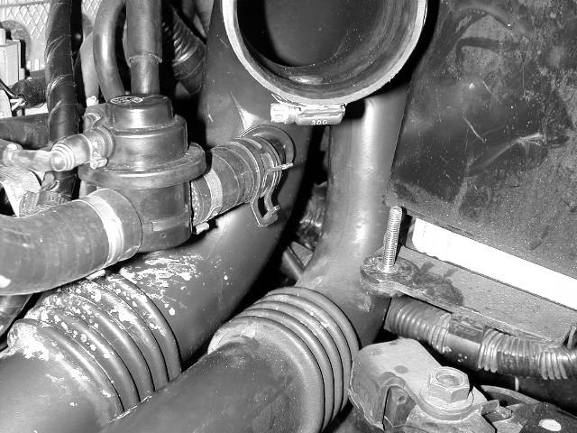 Remove breather hose j) Remove valve