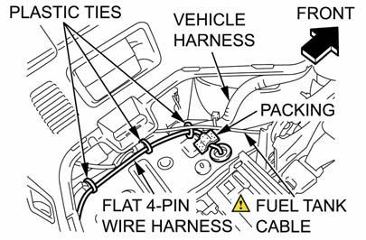 (w) Secure the flat 4-pin wire harness to the vehicle harness using one (1) plastic tie. (Fig. 4-20) Fig.