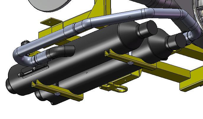 Install bottom exhaust clamps as shown. Figure 24.