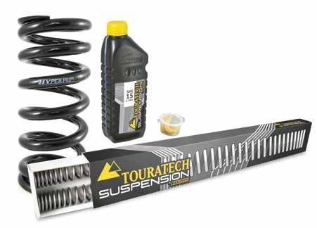 MADE IN THE EU (GERMANY) TOURATECH SUSPENSION REPLACEMENT SPRINGS Suspension optimisation with Touratech setup for your standard suspension system.