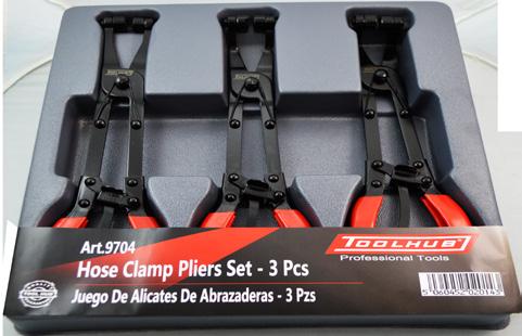 9704 - Extendable reach Hose Clamp Pliers set 3 Piece 9706-10 in 1 Door Handle