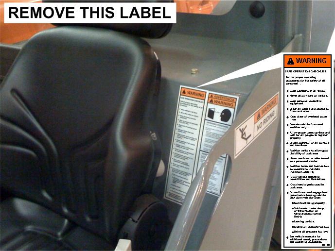 Remove label XRM-76, XRM-DAN-2-03, or 18040-000