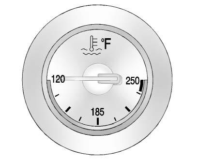 104 Instruments and Controls. The gauge takes a few seconds to stabilize after the ignition is turned on, and will go back to empty when the ignition is turned off.