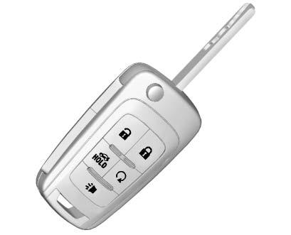 28 Keys, Doors, and Windows With Remote Start Shown K (Unlock) : Press to unlock the driver door or all doors. See Vehicle Personalization 0 123.