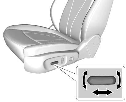 Move the seat forward or rearward by sliding the control forward or rearward.