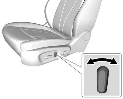 . Raise or lower the entire seat by moving the rear of the control up or down. To adjust the power seatback:.