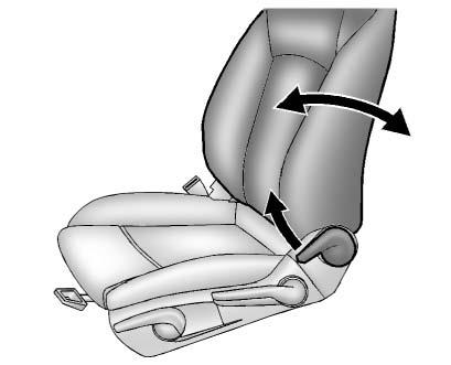That could cause injury to the person sitting there. Always push and pull on the seatbacks to be sure they are locked. If necessary, move the safety belt out of the way to access the lever. 2.