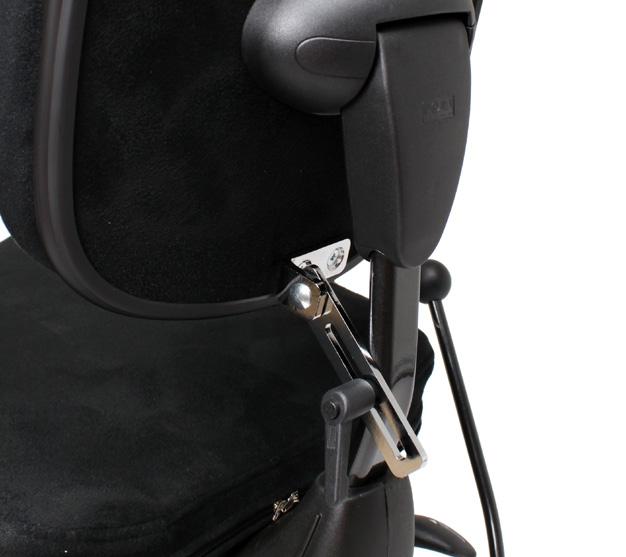 BACK LATCH The backrest can be set to a specific angle by adjusting and
