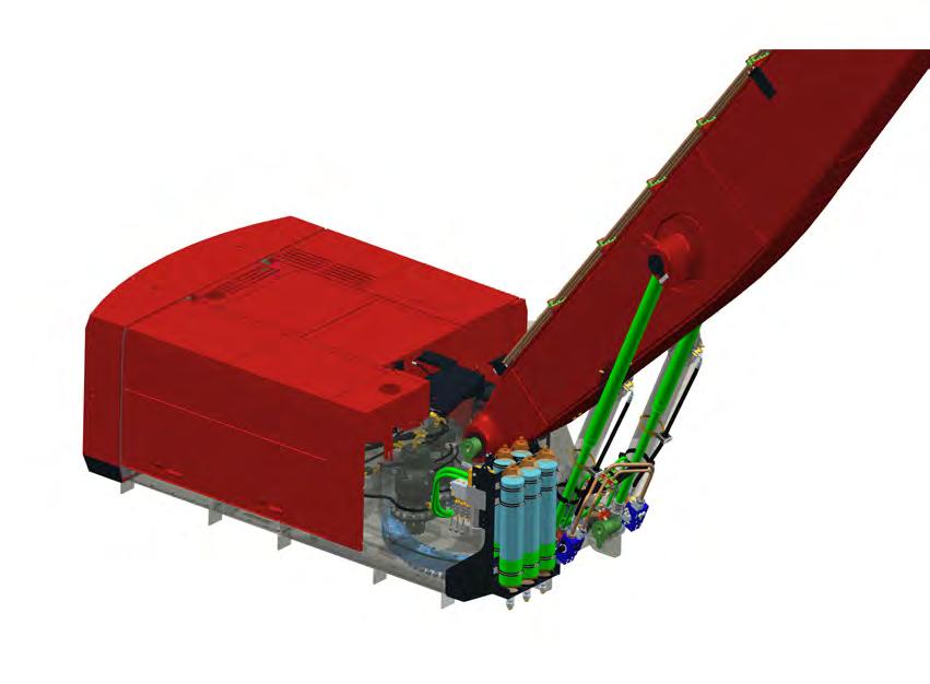 Mantsinen HybriLift system allows using downsized engines and motors with lower emissions.