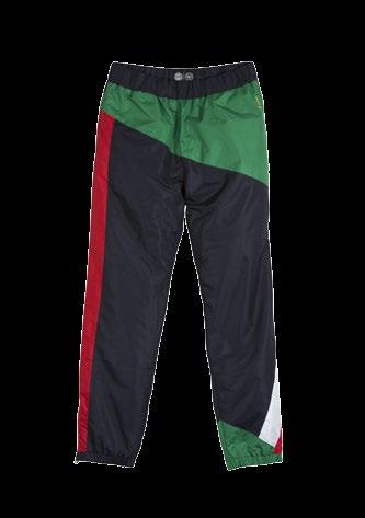 NORTH END STAINED GLASS: GOURMET TRACK JACKET & PANTS The Stained Glass Track Suit - 100% polyester shell. - Poly/mesh lining. - Elastic hem. - 2 inch zipper pocket with side seam.