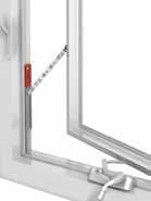 3-point stainless steel high-friction washability hinges on top and bottom keep the window in place and allow access to clean the glass from the inside.