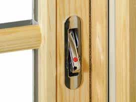 30 DOUBLE HUNG WINDOWS Hardware Locks & Tilt Latches: Available in seven hardware finishes, two low-profile pick resistant locks are used on units with 32 glass and
