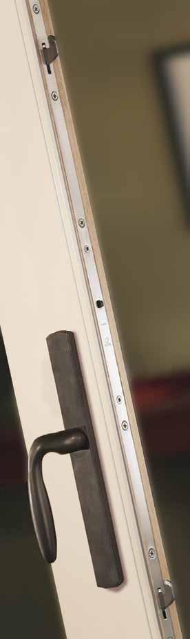 Hardware, Rollers and Track System SLIDE-A-WAY PATIO DOORS 51 Lead panels feature a lever pull for stacking doors and flush pulls on a pocketing system. Both come standard with a 2-point locking gear.