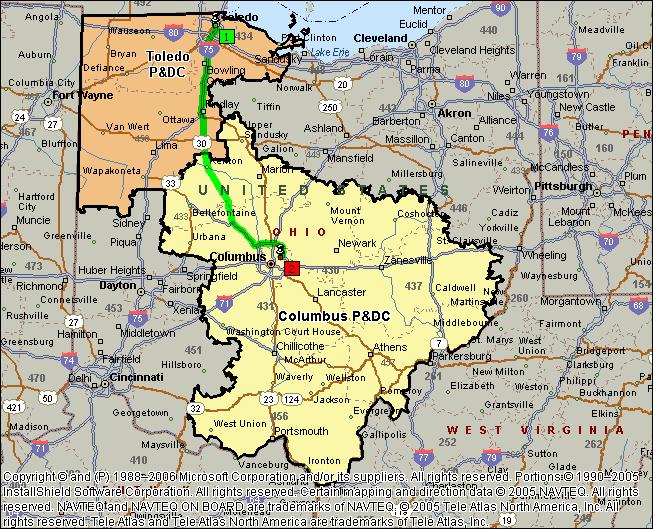 Losing Facility Name and Type: Toledo P&DC Current 3D ZIP Code(s): 458 Miles to Gaining Facility: 139.